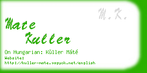 mate kuller business card